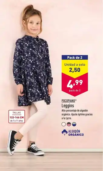 ALDI Pocopiano Leggins Tallas 122-146cm oferta