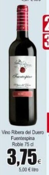 FROIZ Vino Ribera del Duero Fuentespina Roble 75cl oferta
