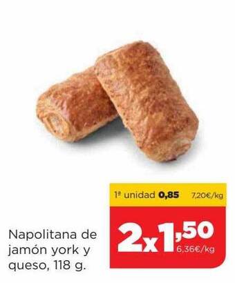 Alimerka Napolitana de jamón york y queso oferta