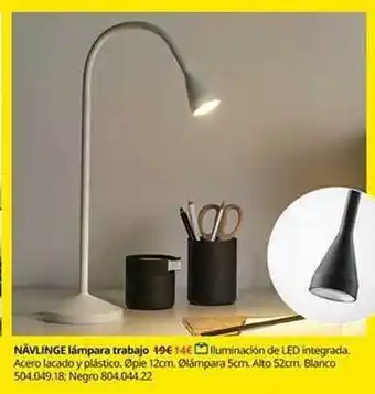 IKEA Nävlinge lámpara trabajo oferta