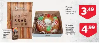 La Sirena Porras fritas bandeja roscón de reyes de nata oferta