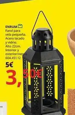 IKEA Enrum farol para vela pequeña oferta