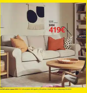 IKEA Extorp sofa de 3 plazas oferta