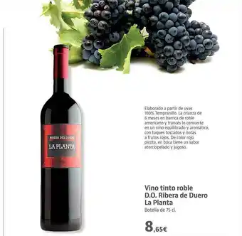 Supermercados Sánchez Romero Vino tinto roble d.o. ribera de duero la planta oferta