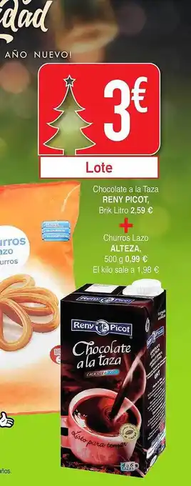 Minymas Chocolate a la taza reny picot + churros lazo alteza oferta