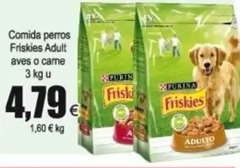 FROIZ Comida Perros Friskies adult aves o carne 3kg oferta