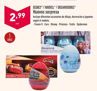 ALDI Disney / Marvel / Dreamworks Huevos sorpresa oferta