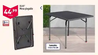 ALDI Belavi Mesa plegable Tamaño 110 x 70 cm oferta