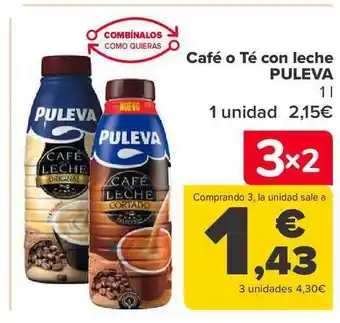 Carrefour Café o té con leche puleva oferta