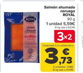 Carrefour Salmón ahumado noruego royal oferta