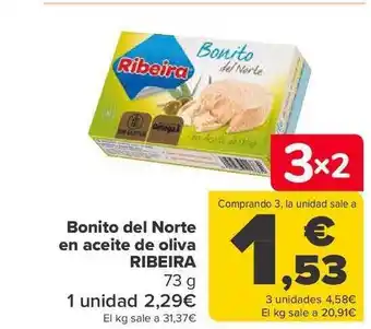 Carrefour Bonito del norte en aceite de oliva ribeira oferta