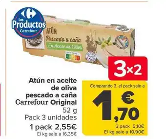 Carrefour Atún en aceite de oliva pescado a caña carrefour original oferta