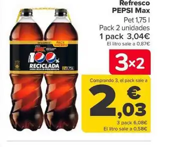 Carrefour Refresco pepsi max pack 2 oferta