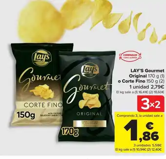 Carrefour Lay's gourmet original o corte fino oferta