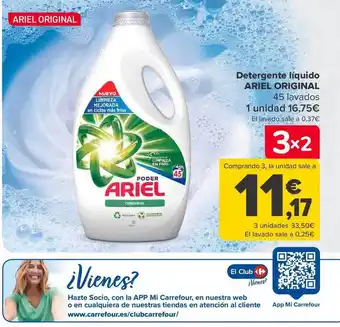 Carrefour Detergnete líquido ariel original oferta