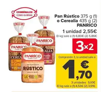 Carrefour Pan rústico o cerealia panrico oferta