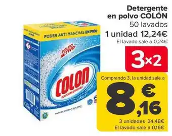Carrefour Detergente en polvo colón 50 lavados oferta