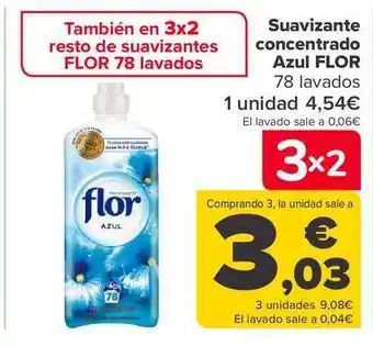 Carrefour Suavizante concentrado azul flor 78 lavados oferta