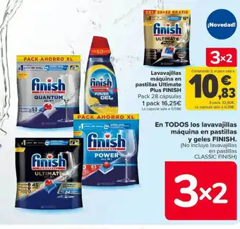 Carrefour Lavavajillas máquina en pastillas ultimate plus finish oferta