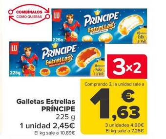 Carrefour Galletas estrellas príncipe oferta