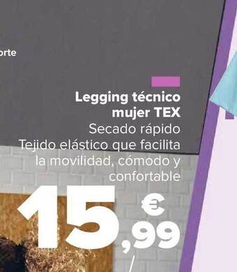 Carrefour Legging técnico mujer tex oferta