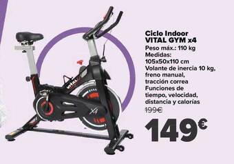 Carrefour Ciclo indoor vital gym x4 oferta