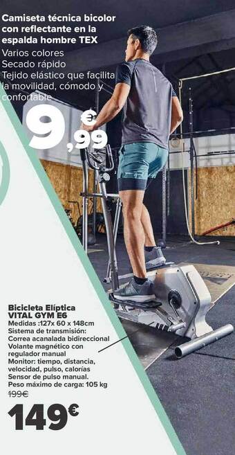Carrefour Bicicleta eliptica vital gym e6 oferta