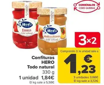 Carrefour Confituras hero todo natural oferta
