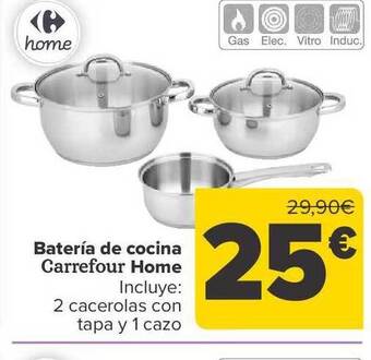 Carrefour Batería de cocina carrefour home oferta