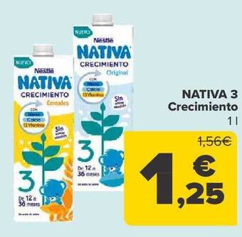 Carrefour Nativa 3 crecimiento oferta
