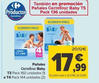 Carrefour Pañales carrefour baby oferta