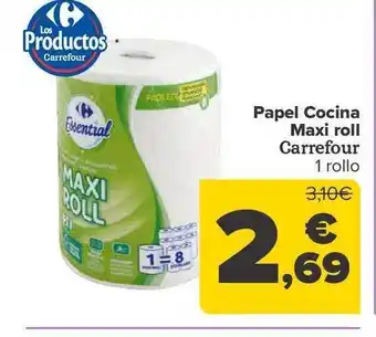 Carrefour Papel cocina maxi roll carrefour 1 rollo oferta