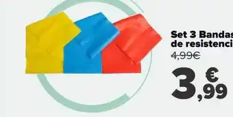 Carrefour Set 3 bandas de resistenci oferta