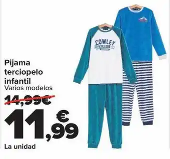 Carrefour Pijama terciopelo infantil varios modelos oferta