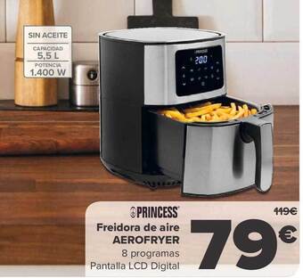 Carrefour Princess freidora de aire aerofryer oferta
