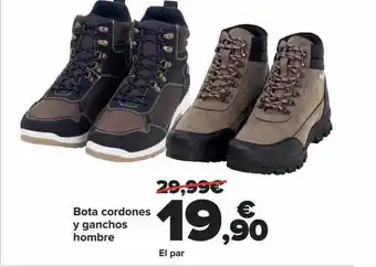 Carrefour Bota cordones y ganchos hombre oferta