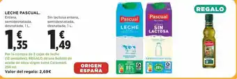 Hipercor Leche pascual entera semidesnatada desnatada oferta
