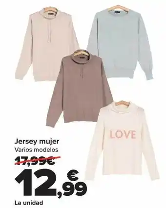 Carrefour Jersey mujer varios modelos oferta
