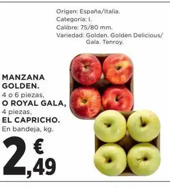 Hipercor Manzana golden o royal gala el capricho oferta