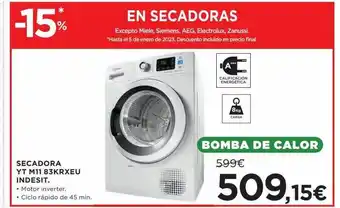 Hipercor Secadora yt m11 83krxeu indesit oferta