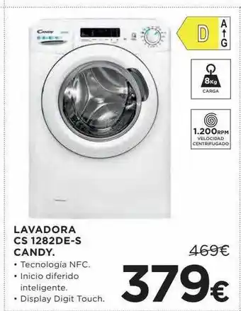 Hipercor Lavadora cs 1282de-s candy oferta