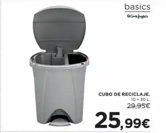 Hipercor Cubo de reciclaje 10 + 30l oferta