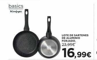 Hipercor Lote de sartenes de aluminio forjado oferta