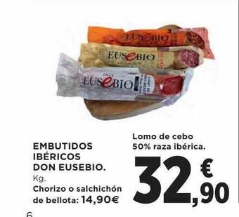 Hipercor Embutidos ibéricos don eusebio oferta
