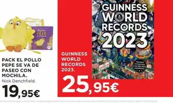 Hipercor Pack de pollo pepe se va de paseo con mochila oferta