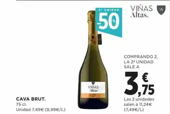 Hipercor 2a unidad -50% cava brut oferta
