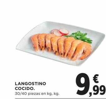Hipercor Langostino cocido oferta