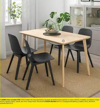 IKEA 1- lisabo mesa comedor 2 odger silla oferta