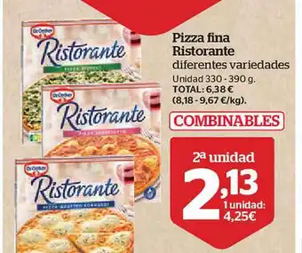 La Sirena Pizza fina ristorante diferentes variedades oferta