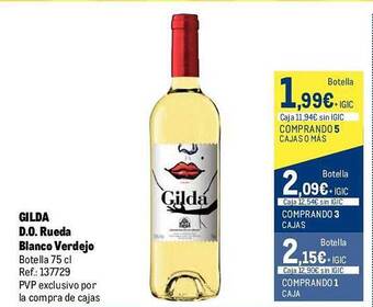 Makro Gilda d.o. rueda blanco verdejo oferta